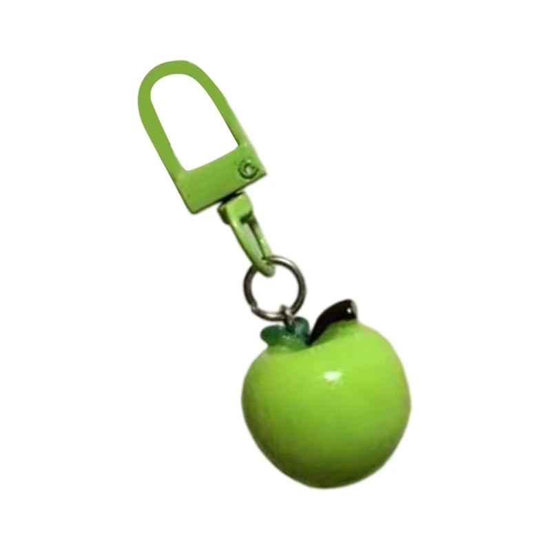 Novelty Apples Themed Keychain Lightweight Resin Craftsmanship Stylish Bag Hanging Ornament For Daily Carry Outdoor