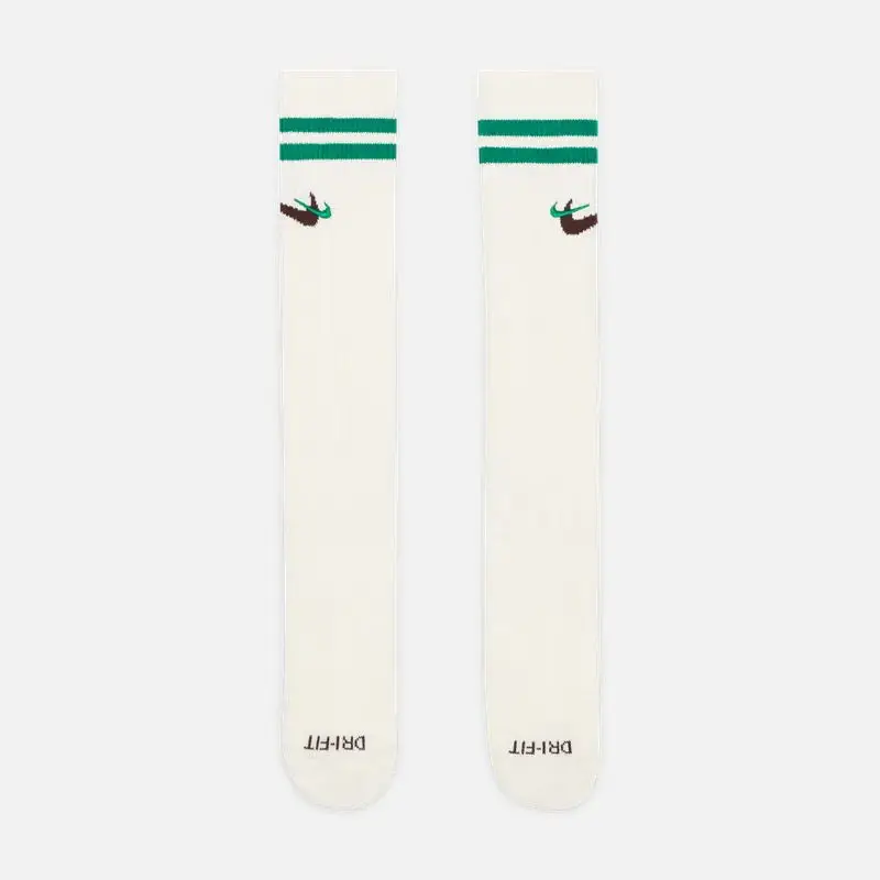 Original Nike Everyday Plus Logo Printed Comfort Quick Drying Tall Socks Men and Women Socks Alike 1 Group 1 Pairs White DQ9165