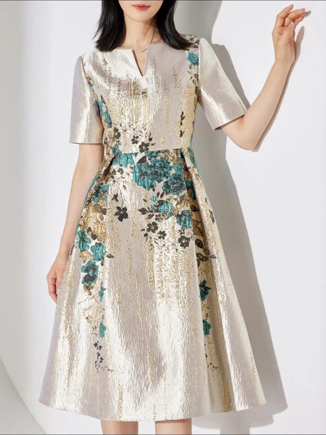 Elegante zomer vrouwen jurk jacquard luxe 2025, nieuwe collectie boho bloemenjurk feestavond maxi kleding baljurk gewaad vestido