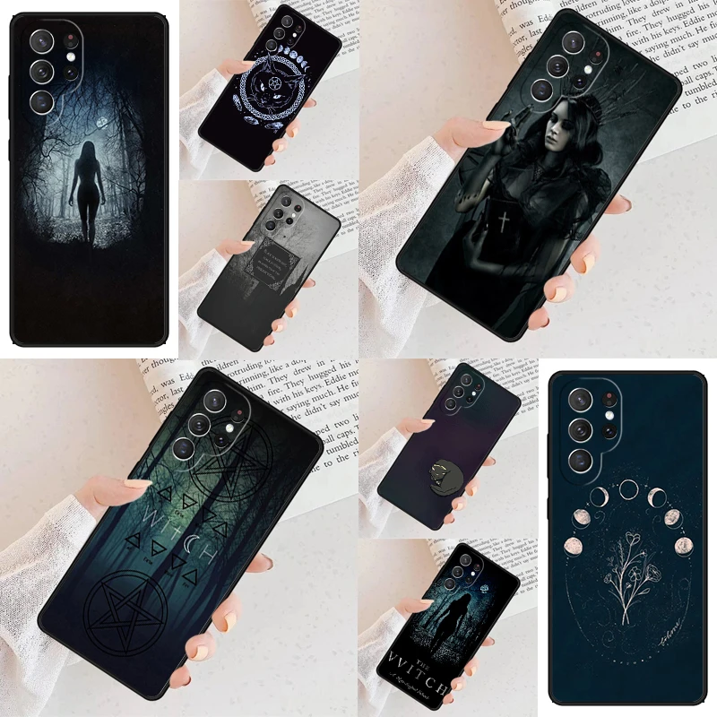 Witchcraft Dark Witch Phone Case For Samsung Galaxy S24 S23 S22 S21 Ultra S10 Note 10 Pro S20 Plus FE S9 S8 Cover