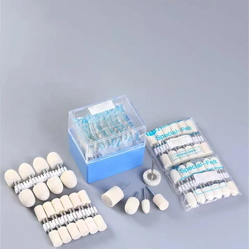 5 個のウールフェルトマウント研磨バフホイール 2.35/3mm シャンク ドリルロータリーツール用