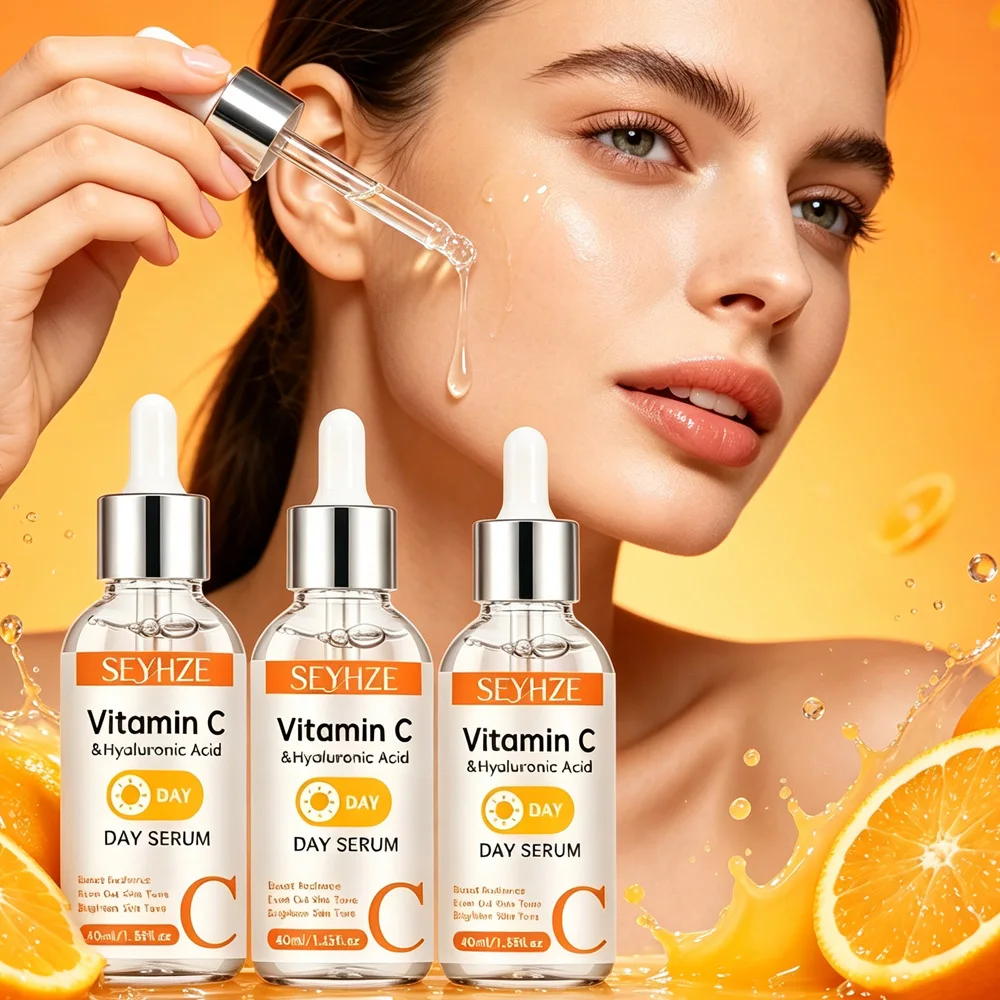 SEYHZE Vitamin C Brightening Serum. With Hyaluronic Acid, Collagen, Ceramides & Retinol. Deeply Hydrates, Firms, and Evens Tone.