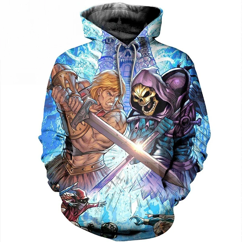 He Man And The Masters of The Universe Hoodies Anime 3D Printed Men Women Sweatshirts Oversized Hoodie Kids Pullovers Tracksuits