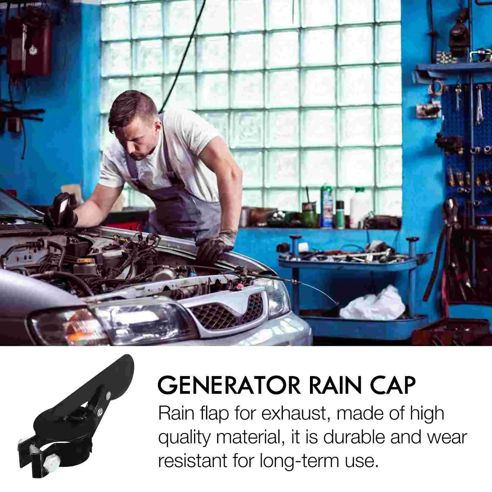 Cap Rain Exhaust Tractor Generator Capspipes Pipe Flapper Inch Muffler Weatherproof