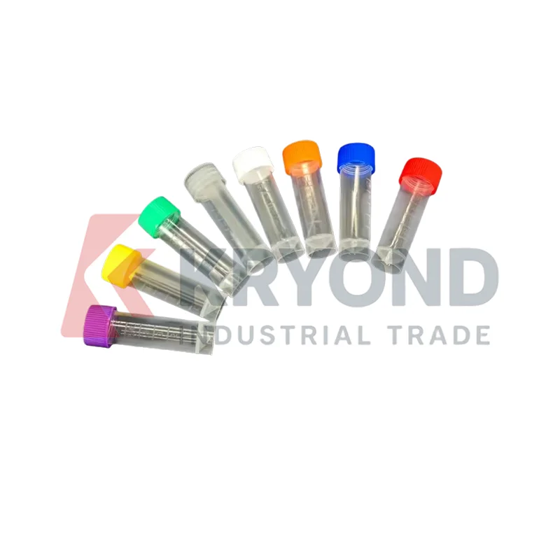 5ml Plastic Cryovial Freezing Tube with Silicone Gasket Color Cap Laboratory Sample Storage 200pcs Research Supplies Pack Set