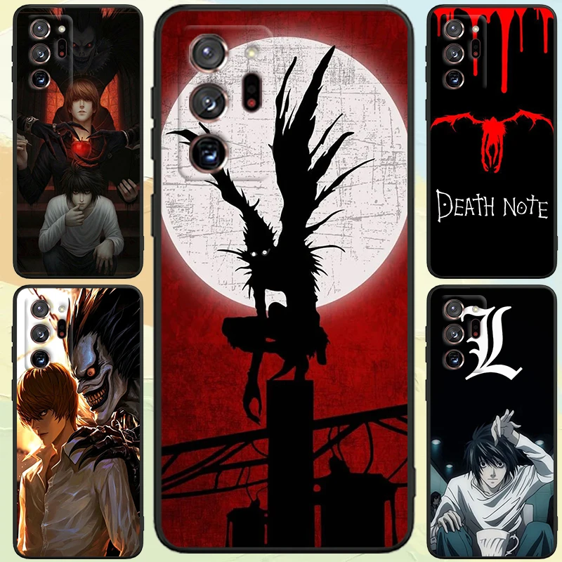 Anime D-Death N-Note Apple For Samsung A53 A52 A33 A32 A51 A71 A21S A13 A73 A55 A22 A23 A35 A72 A54 A12 5G Black Cover