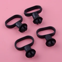 4Pcs Universal Rubber 5.5x4.1 cm Motorcycle Front Mudguard Speedometer Cable Guide Holder Black