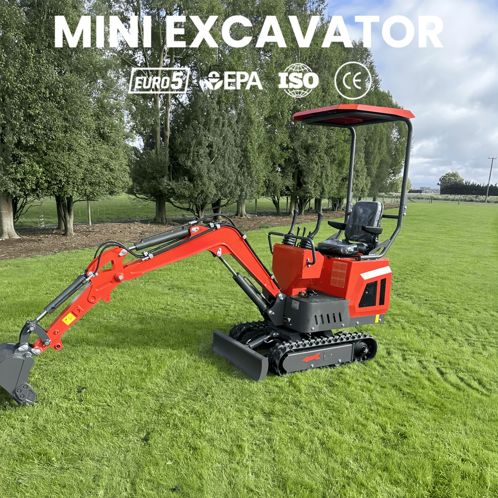 Customized Economical Mini Digger 1000kg 1.2 Ton Small Excavator with Free Accessory Kit Chinese Crawler Bagger for Sale