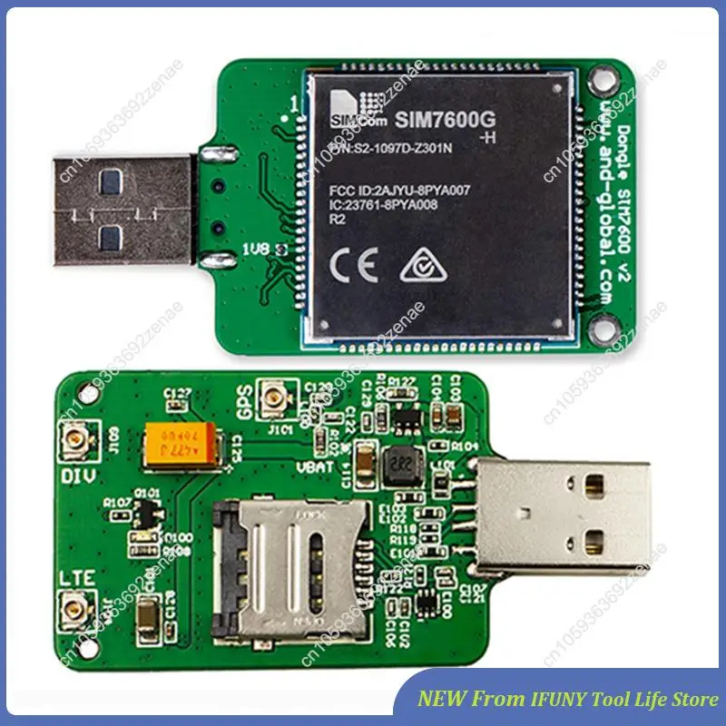 SIMCOM SIM7600G H USB Dongle With Antenna HSPA+ GSM GPRS EDGE UMTS LTE 4G Cat4 Module For SIM7600 SIM7500 SIM7600X-H New