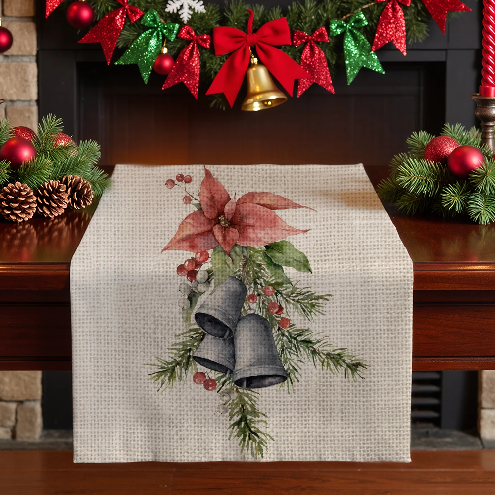 

Christmas table runners winter Table decoration and accessories for Festival home decor party Snowflake pattern tablecloth
