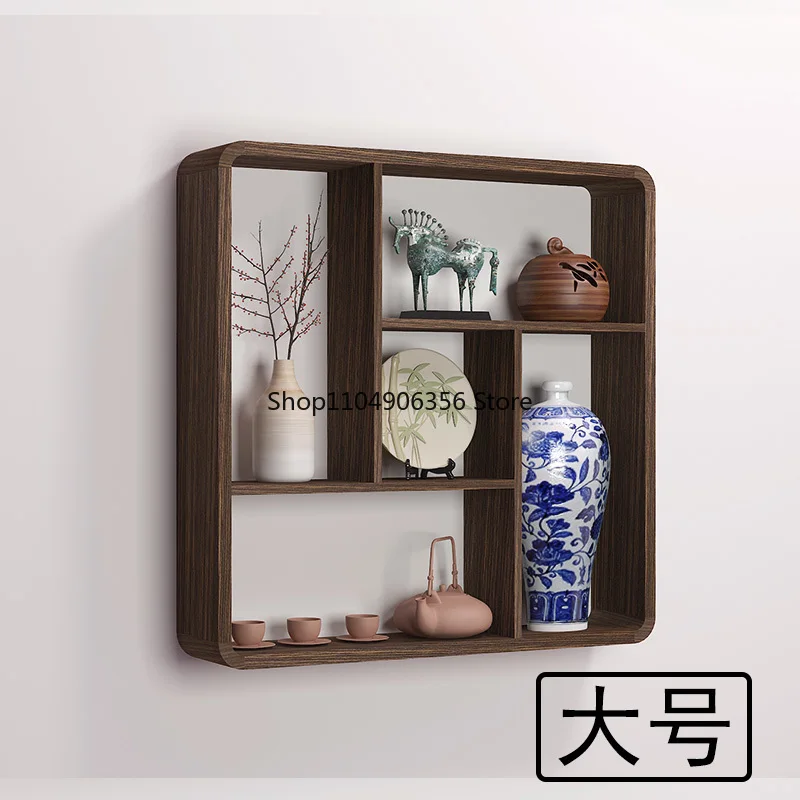 

Настенная полка Bogu Duobao Pavilion из массива дерева для китайского чая, настенная полка для чайного сервиза, чашек и чайников