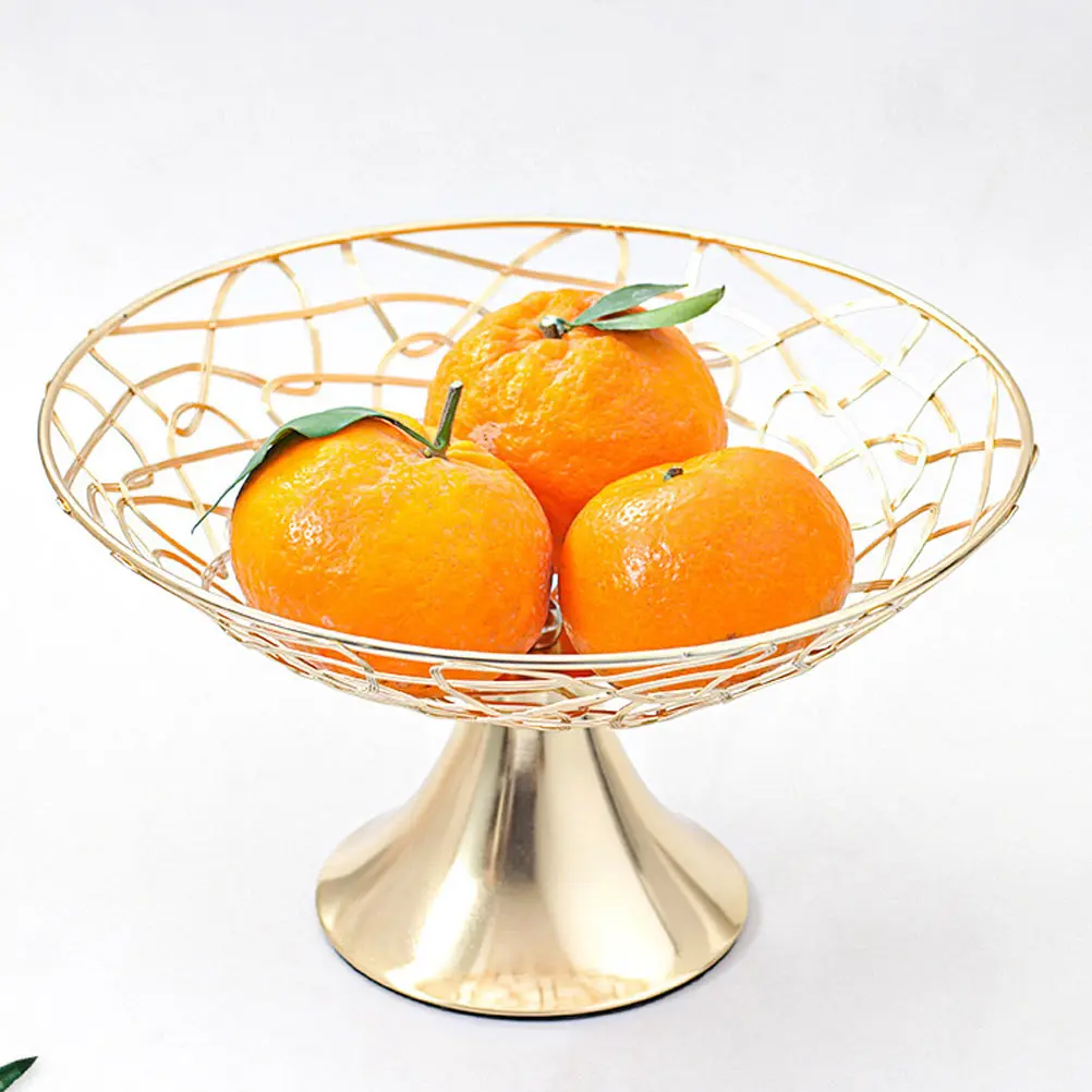 

Fruit Tray Kitchen Storage Basket Iron Hollow Snack Iron Fruit Basket Holder Kitchen Vegetable Pan Decor