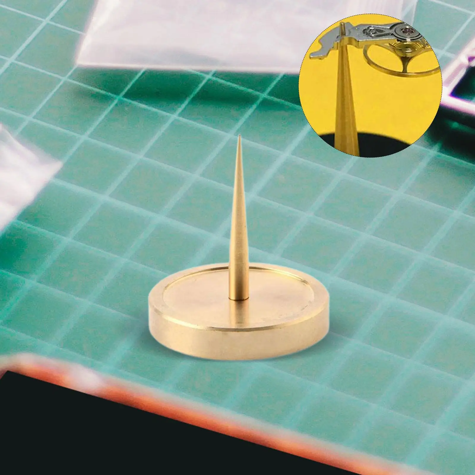 

Держатель баланса часов, металлическая подставка для штифтов для пружины волос, удерживающая регулируемость