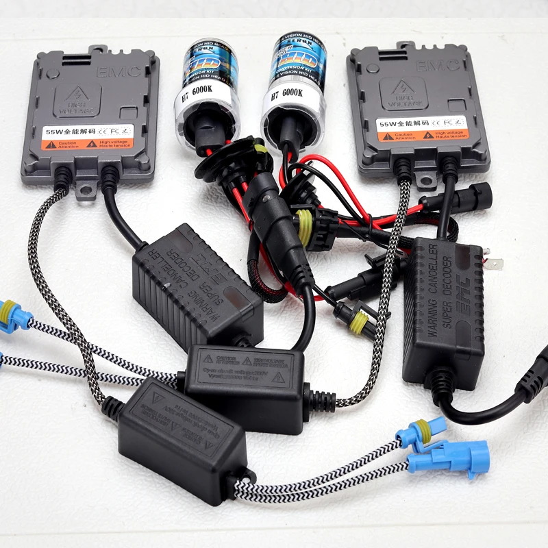 55W Xenon HID Canbus Error Canceller H1 H7 H11 9006 H3 9005 HB3 HB4 Car Headlight Fog Light with Digital error free Ballast