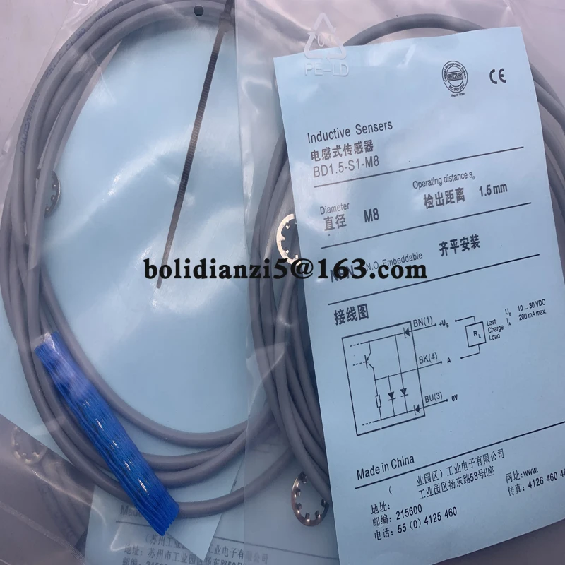 New proximity switch sensor   BD8-S3-M18    BD8-S4-M18    BD1.5-S1-M8   BD1.5-S2-M8    BD1.5-S3-M8   In stock