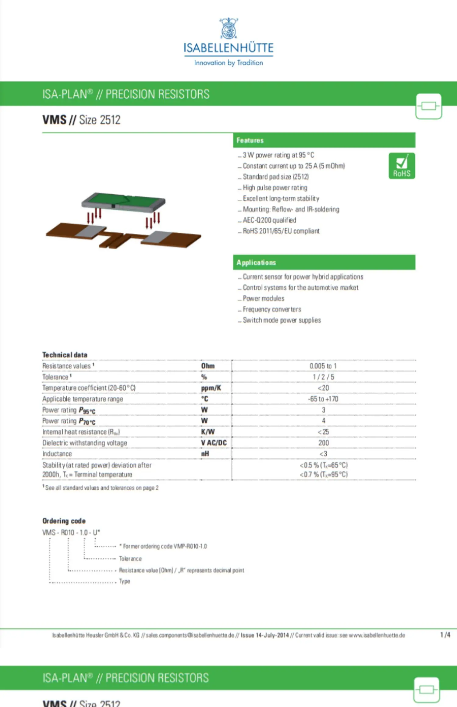 10/100/1000PCS New original SMT-1R00 R220 R200 2R00-1.0 ±1% 2817 precision resistor