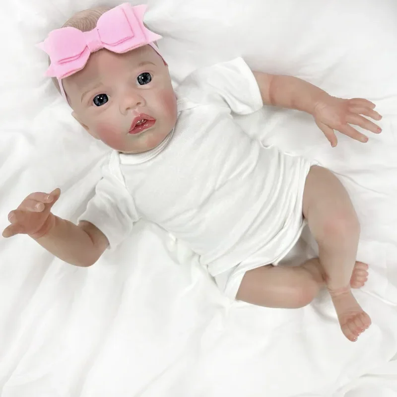 NPK19インチ手作り高品質3Dスキンペイントスズラン眠り人形リアルなソフトタッチコレクタブルアートリボーンドール