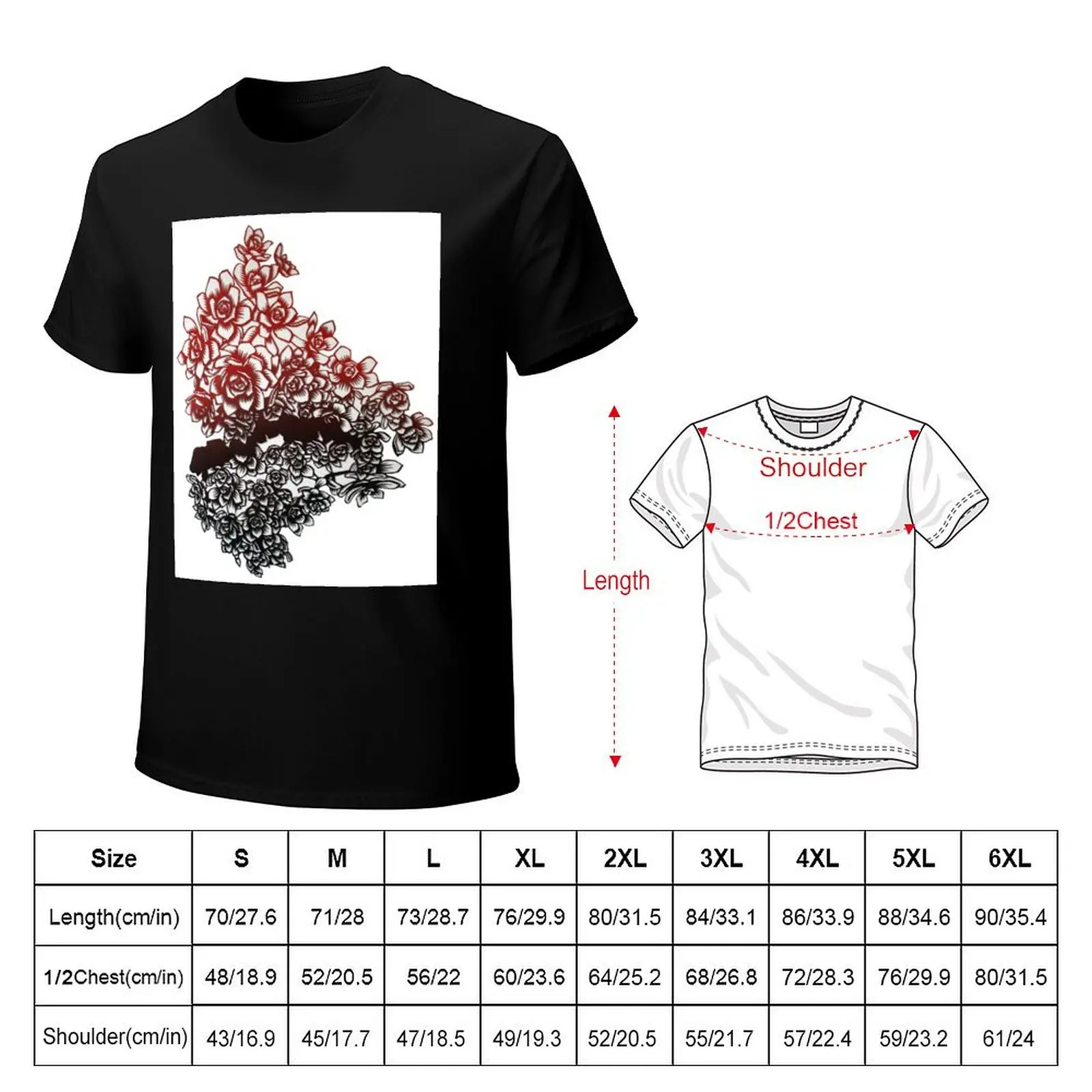 Two Tone Succulents T-Shirt Basic Casual Wear Short Sleeve Top