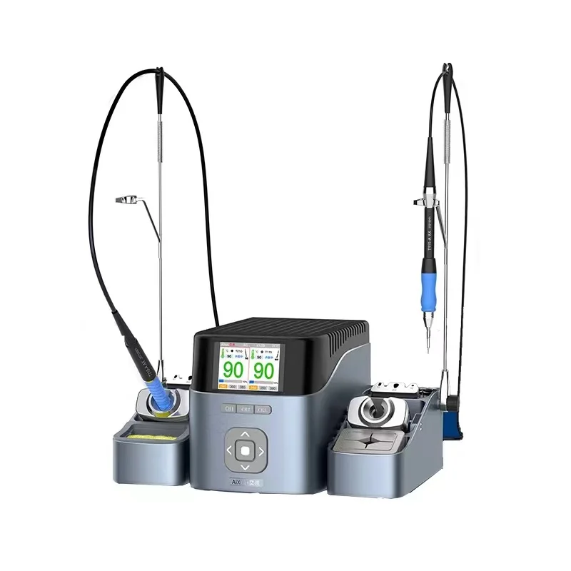 T420D Intelligent Double Welding Station With T210 T115 T245 Soldering Handle Soldering Iron Station for Phone PCB Repair