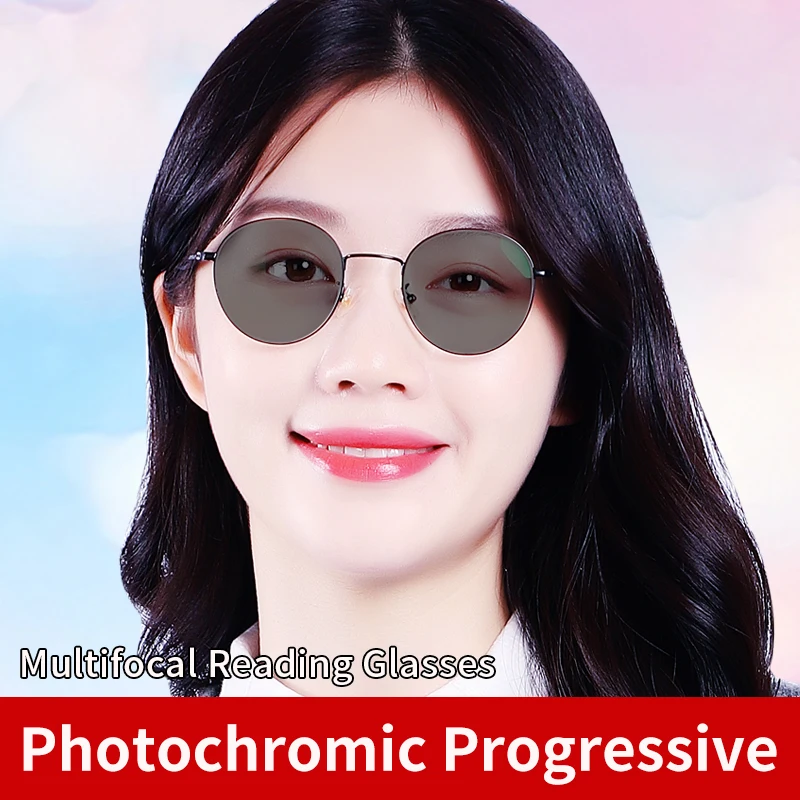 

Photochromic Progressive Multifocal Reading Glasses Anti UV Sunglasses for Women Intelligent Progressive Multifocal Lenses