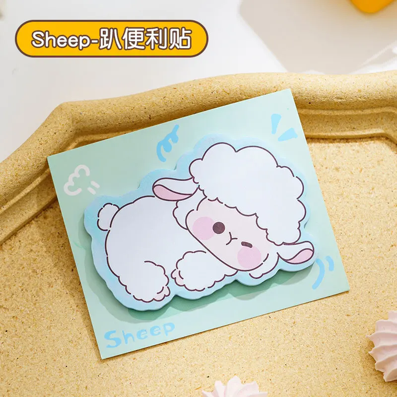 30pcs/book Cartoon Cute Animal Panda Puppy Lamb Kawaii Sticky Notes Important Content Stickers Student Stationery Gifts