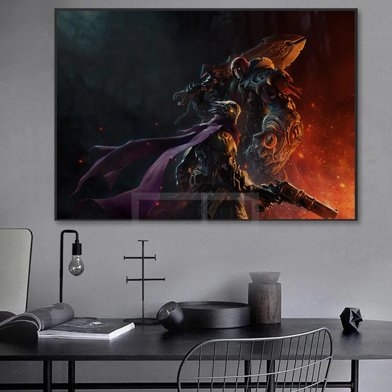 ألعاب الروح الكلاسيكية Darksiders ريترو المشارك ألعاب الروح يطبع حائط لوح رسم الفن صور المعيشة المنزل لعبة غرفة الديكور