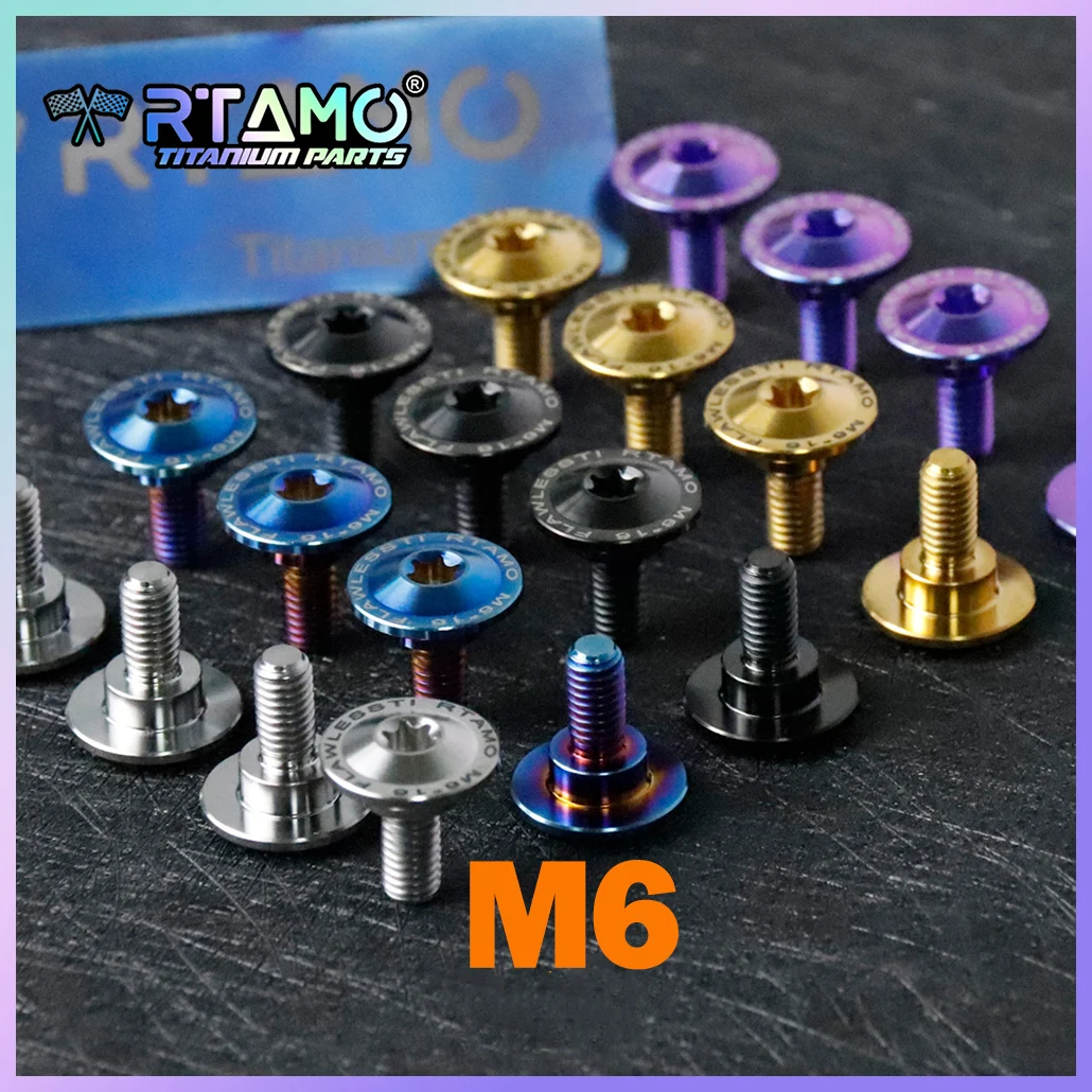 RTAMO Titanium Bolt M6X16X12S (OD=18)  Step Screws for Yamaha Front Fender Screw