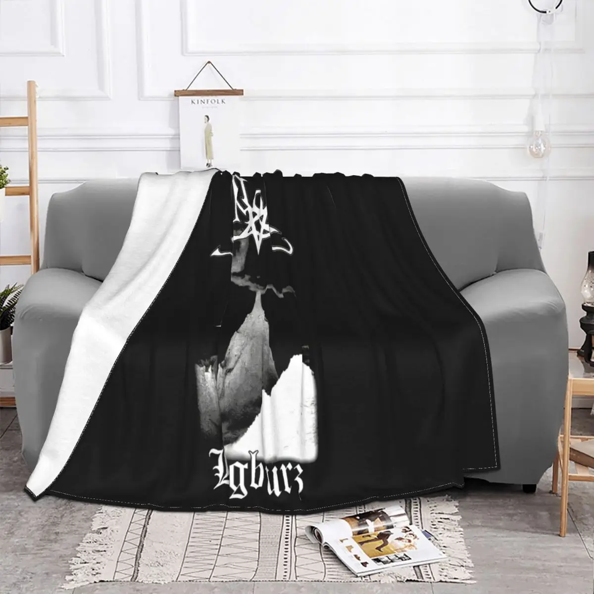 Summoning Lugburz Black Metal Band Loose Unisex Goth Hot Cheap Price Summer Brand New New Print Throw Blanket