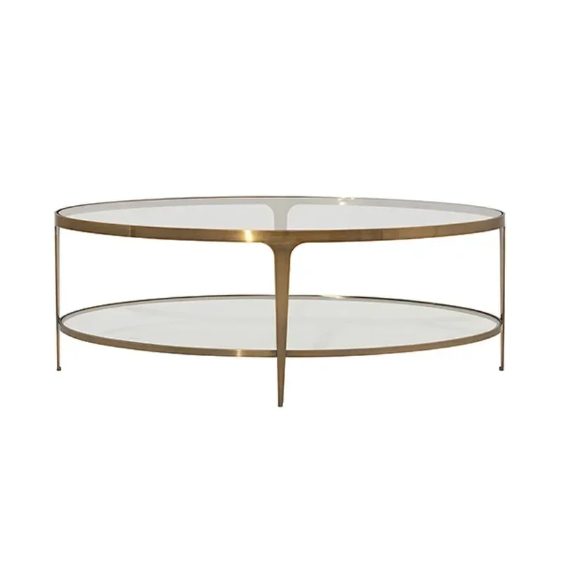 Italian minimalist designer creative wrought iron coffee table/villa/club/restaurant/hotel model room light luxury coffee table