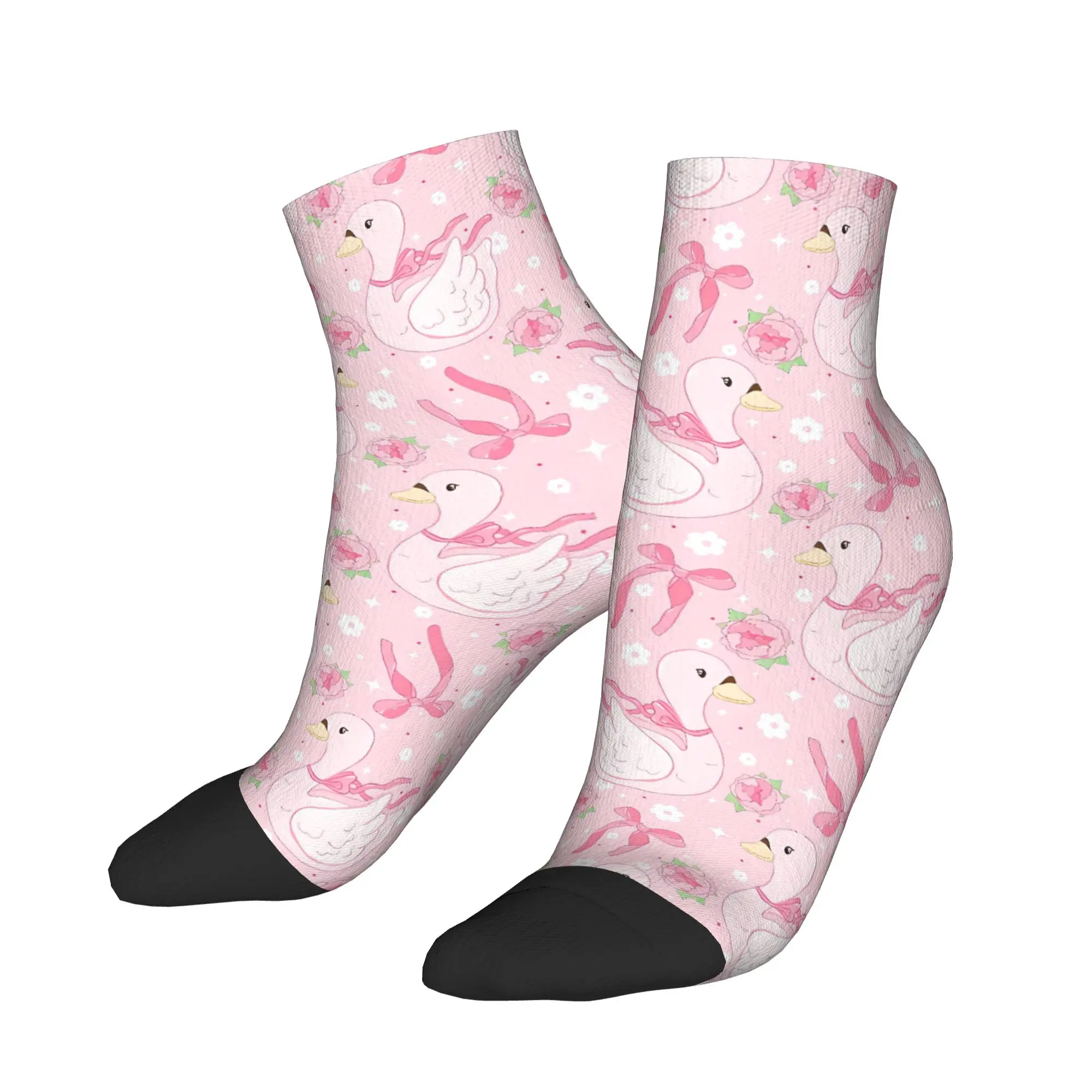 

Adults Men Casual Socks Cute Spring Cottagecore Goose Non Skid Soft Sock Spring Elegant Printed Skateboard Socks