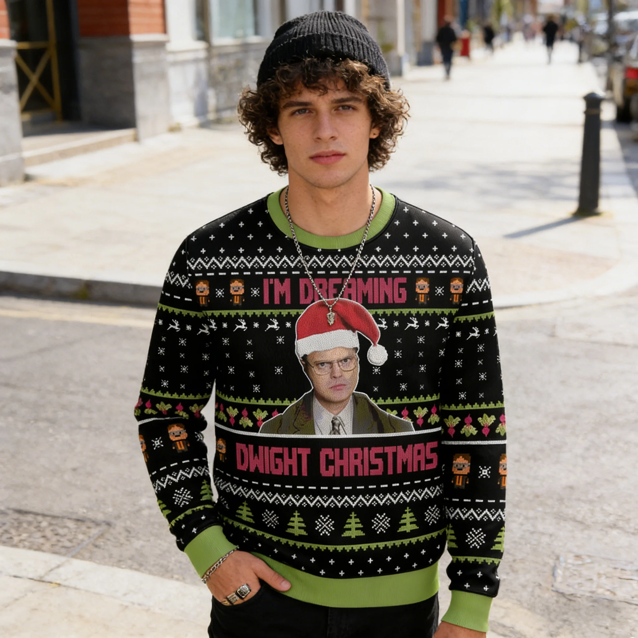 

Interesting Emoticons Hoodless Sweatshirt Daily Exercise And Casual Wear The Office Work Party Mens Sweater Long Sleeved Shirt