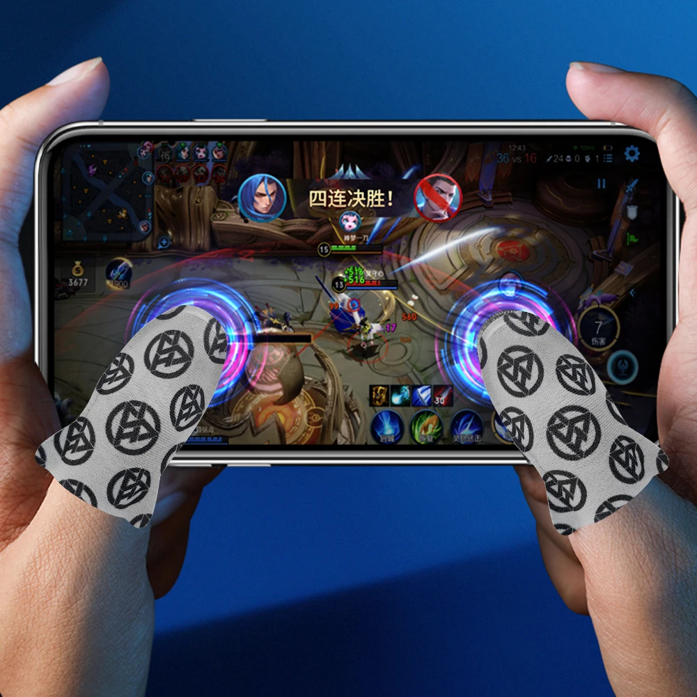 1 Paar Fingerlinge, 24 Pins, empfindlich, 0,3 mm, Game-Controller, Fingerhülse, rutschfest, Gaming-Daumenhandschuhe, atmungsaktiv, für PUBG Mobile