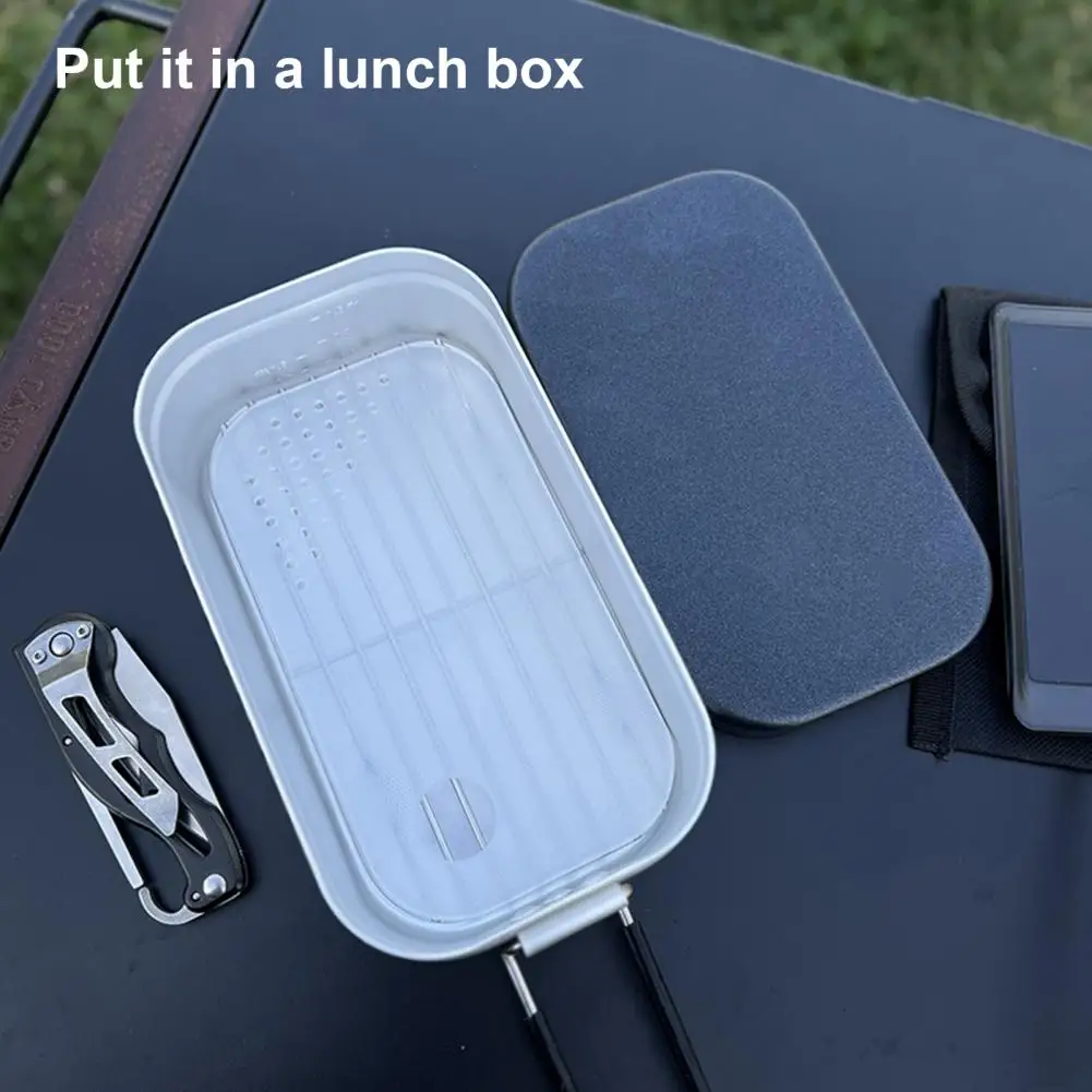 Outdoor Camping Mini Cutting Board with Drainage Hole Lightweight PP Portable Clear Non-Slip Rice Wash Water Drainer Baffle