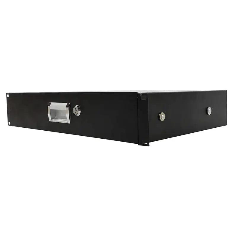 19-inch 2U Sheet Metal Drawer DJ Rack, Black view 3