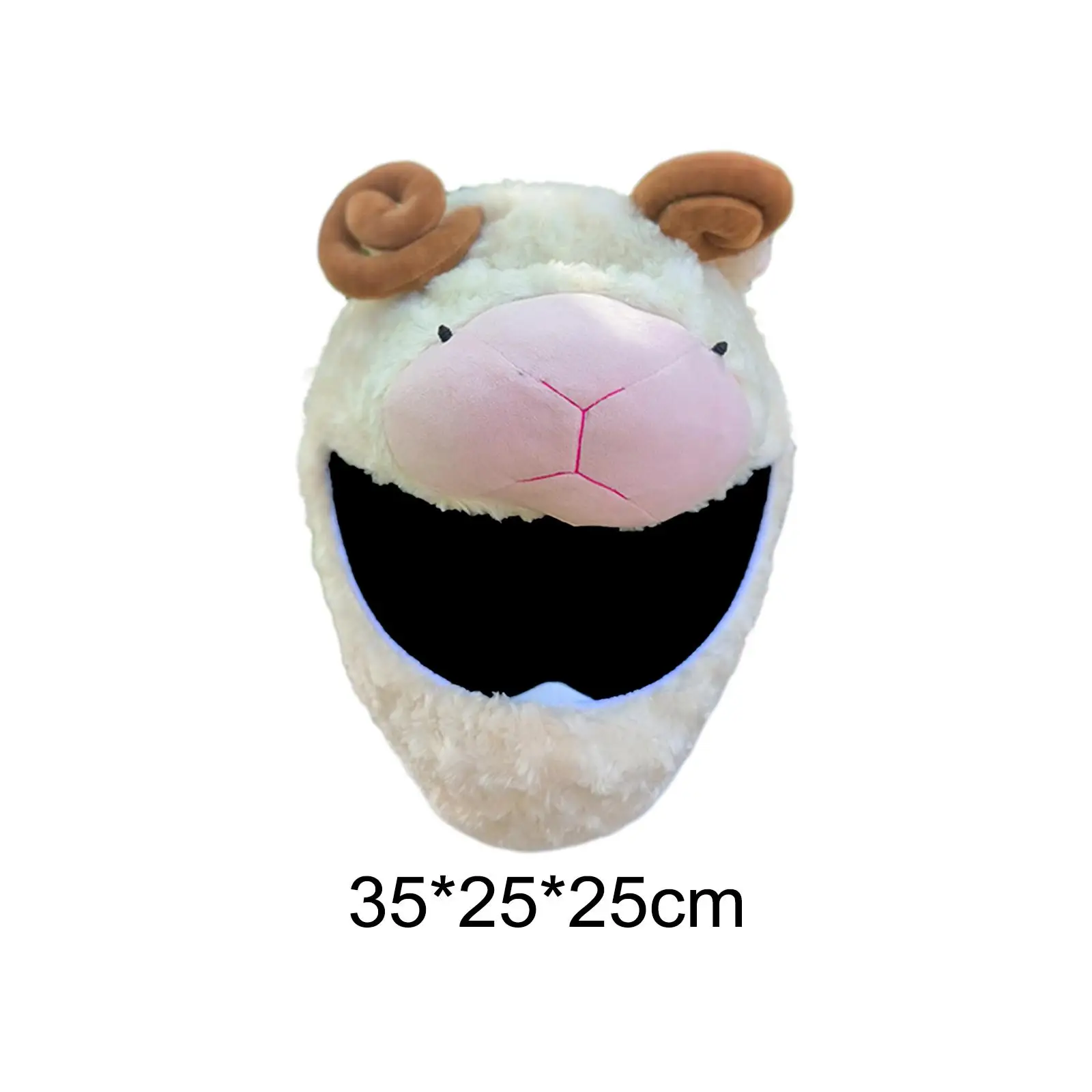 Plush Sheep Motorcycle Helmet Cover Windproof Warm Funny Animal Helmet Cover