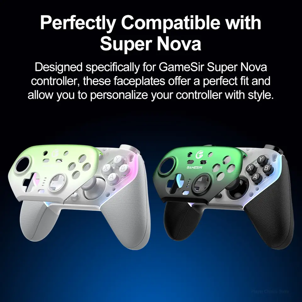 غطاء أمامي علوي للوحة الألعاب المغناطيسية GameSir Super Nova مخصص لأجهزة التحكم اللاسلكية، غطاء قوقعة متعدد الألوان - 3