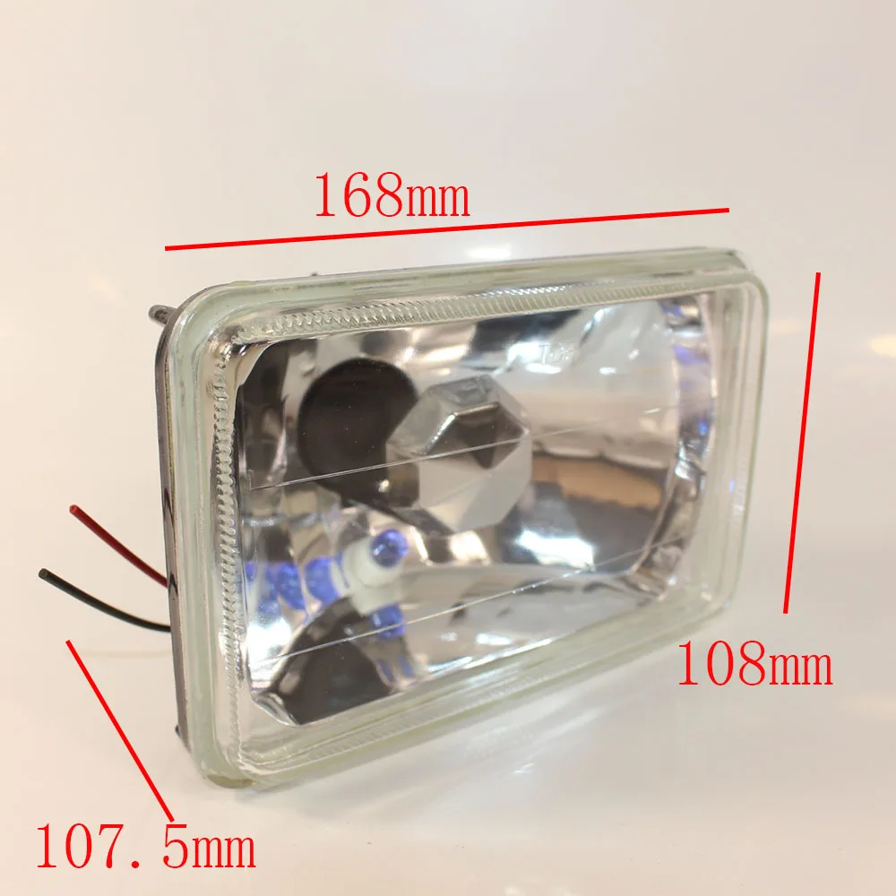 5 Inch Chrome Crystal CCFL  Sealed Beam Square Headlights Lamps *2PCS