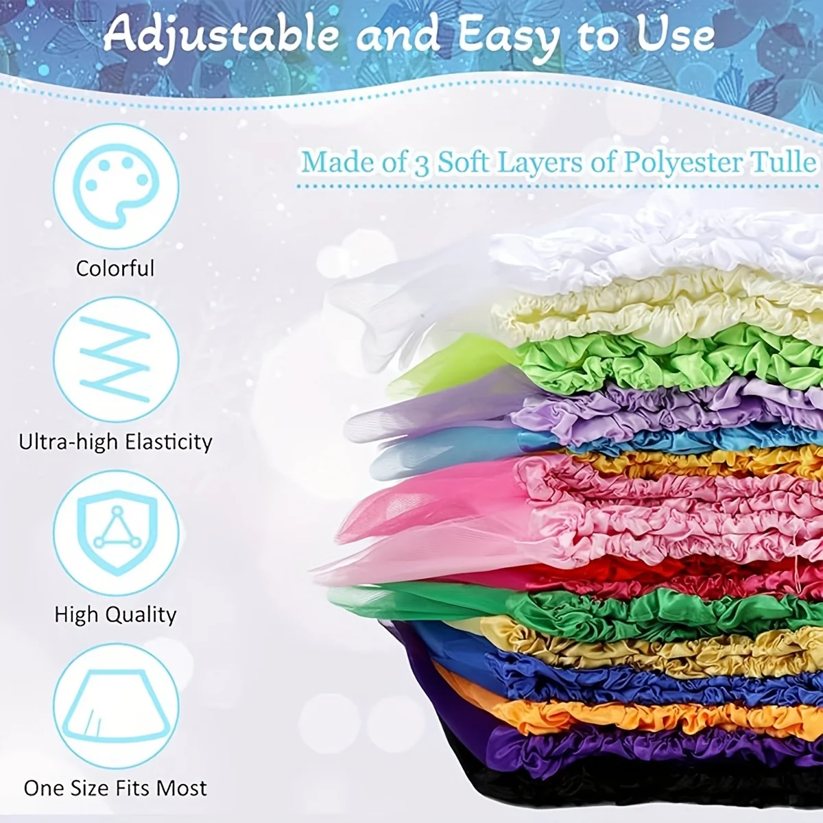 Falda tutú de 3 capas de los años 80, para fiestas, festivales de baile y bodas, Halloween, Navidad, Pascua, para niños y adultos baile de ballet