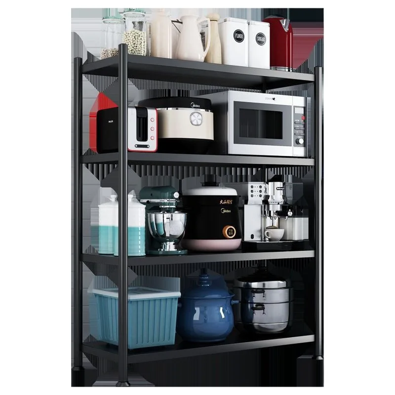

Kitchen, shelf, floor, multi-layer, removable, storage rack, multi-function, microwave oven