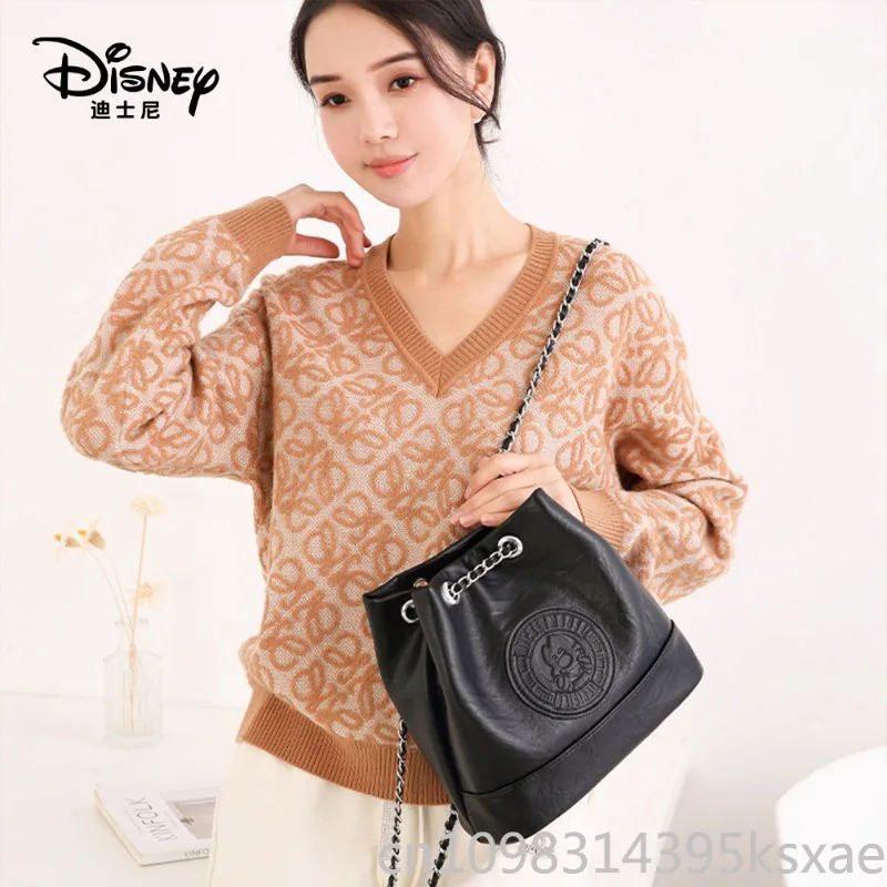 Mickey Mouse Bucket Backpack Fashion Cute Trendy Unique Women Casual Daypack Stylish Rucksack