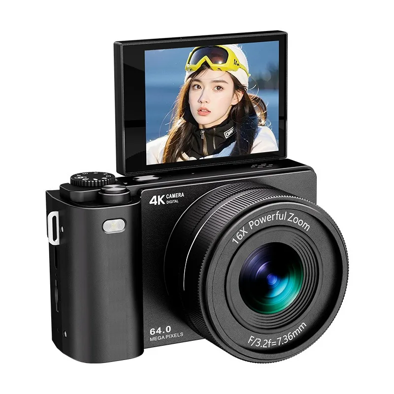 High definition micro single digital camera travel selfie video 16x optical zoom AF autofocus flip screen