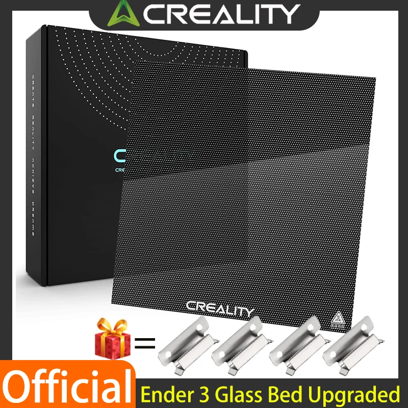 Creality Ender 3 Glass Bed Upgraded 3D Printer Tempered Glass Plate 235x235x4mm Compatible with Ender 3 Pro And V2
