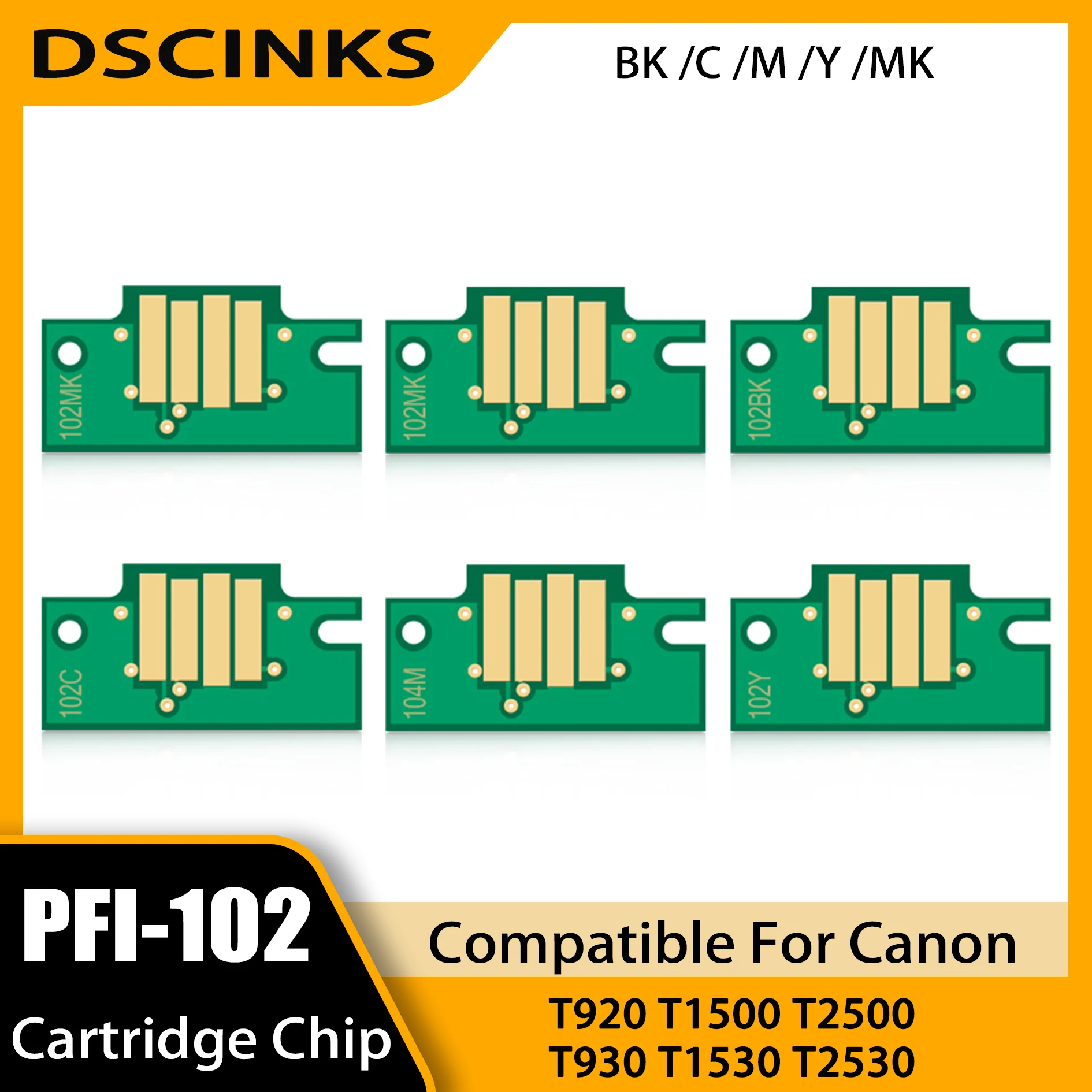 PFI-102 Ink Cartridge Chip For Canon imagePROGRAF IPF500 IPF600 IPF605 IPF610 IPF650 IPF700 IPF710 IPF720 iPF750 iPF755 Printer