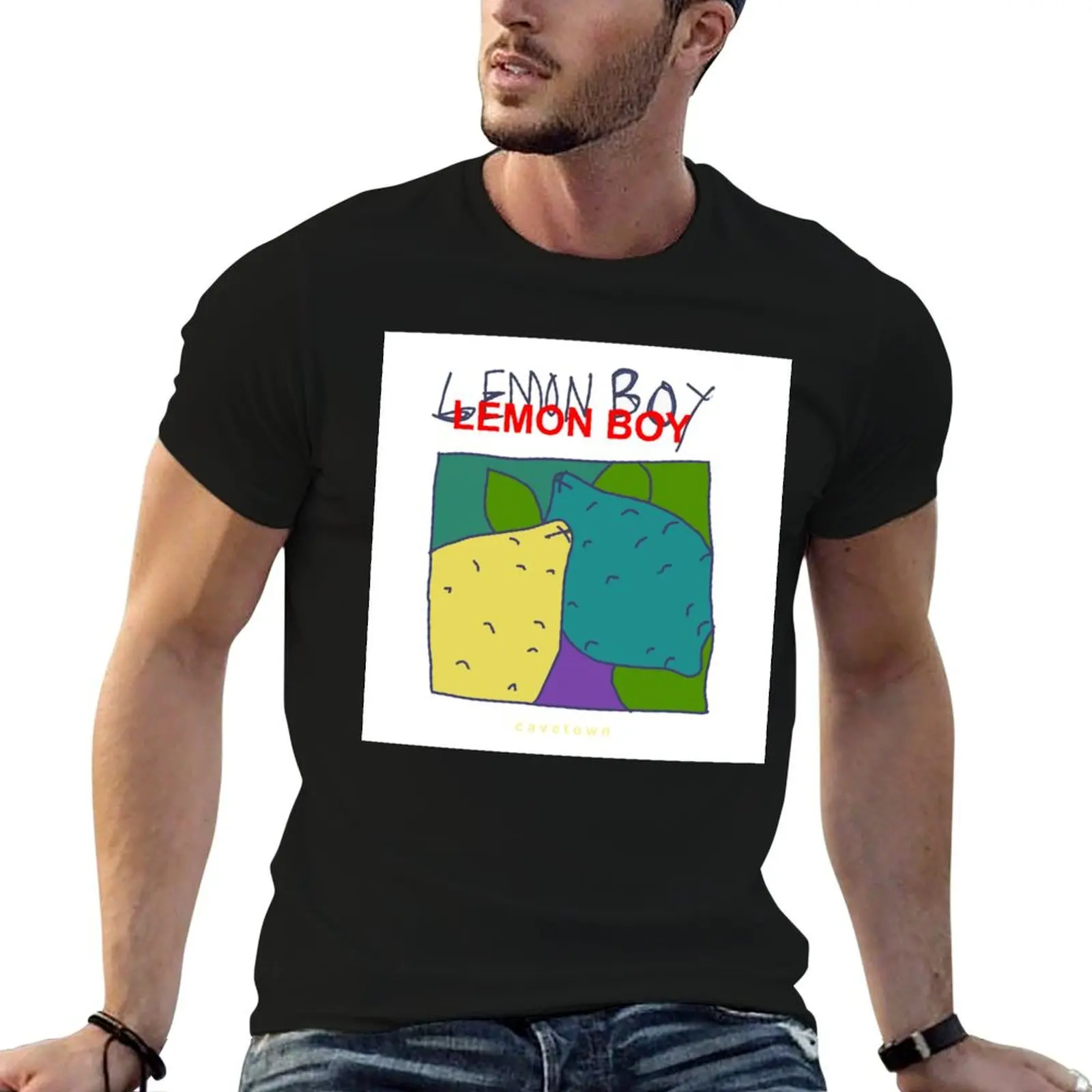 Lemon Boy Sticker T-Shirt Outdoor Working T-Shirt