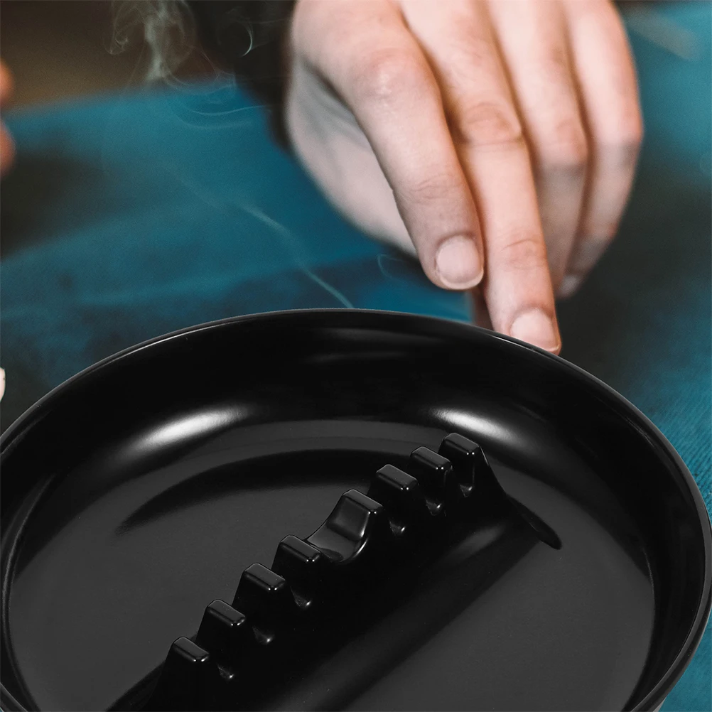 

2pcs Round 7-Slot Plastic Ashtray For Car Home Travel Automotive Cigar Holder Portable Ash Tray Durable Design Cup Compatible