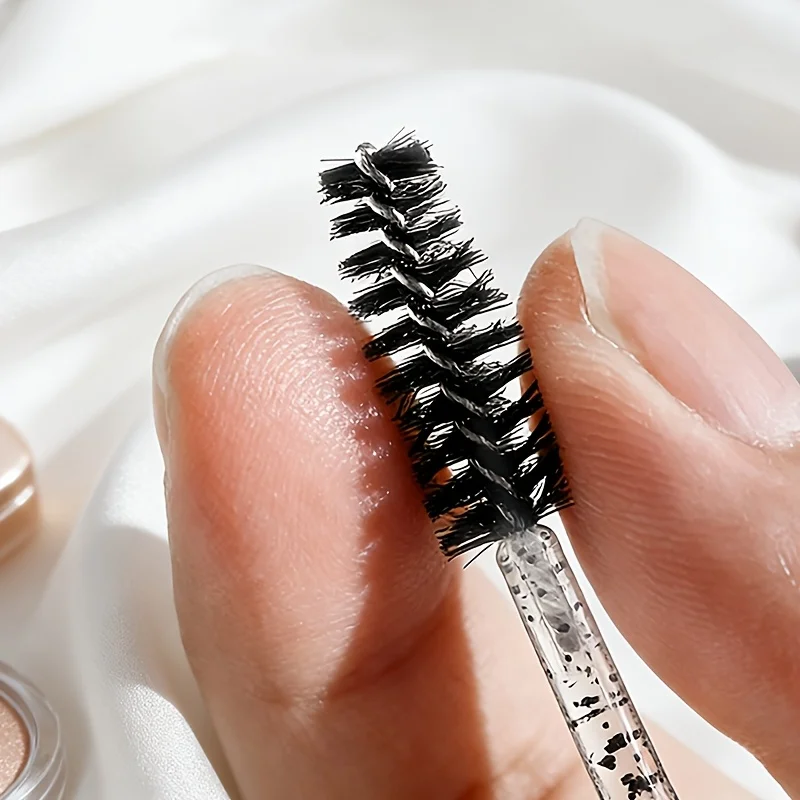 10pcsGothic Cartoon Eyelash Brush Black Bowknot Dustproof Tube Case Lash Spoolies for Extensions Grafting Reusable Brow Wand Kit