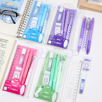 6pcs Student Exam Stationery Set, Mechanical Pencil Set, Student Prize Stationery Set Holiday Gift School Supplies (2pcs Black