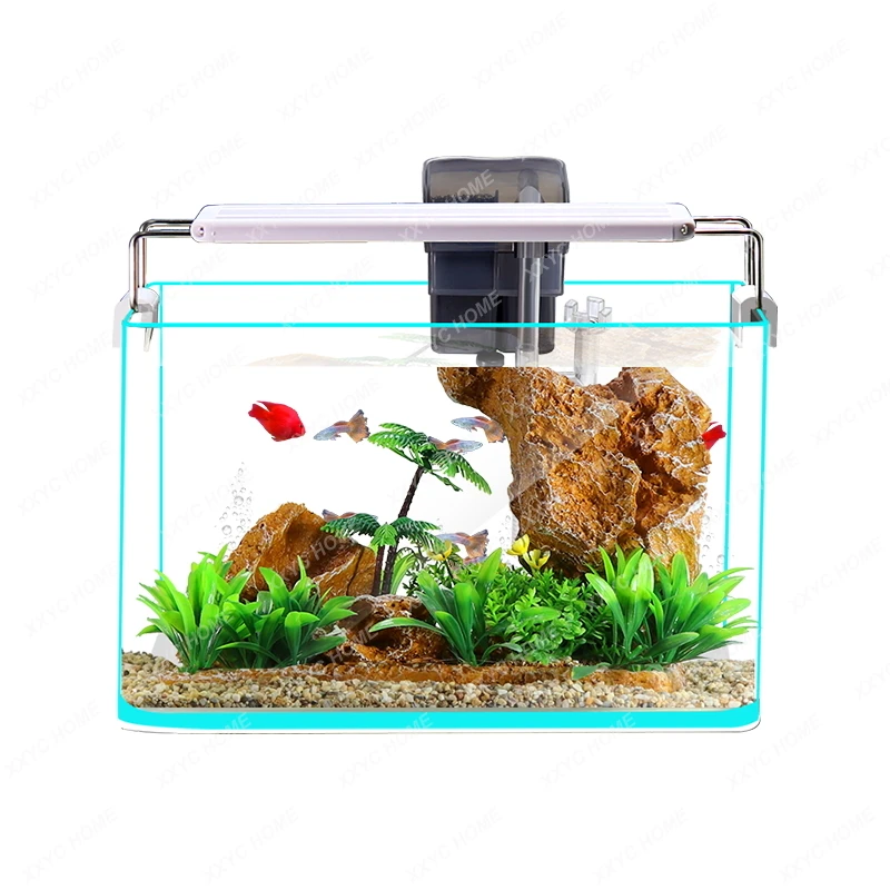 

Fish Tank Landscaping Package Transparent Hot Bending Fish Globe Living Room Home Small and Medium-Sized Ecological Desktop