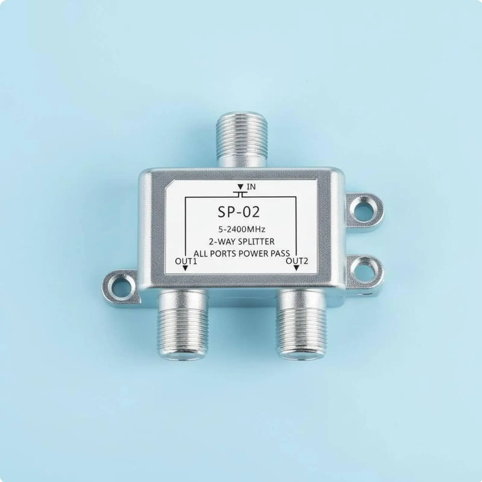 Dual-Output Satellite Splitter High Separation Dual-Output TV Transmission