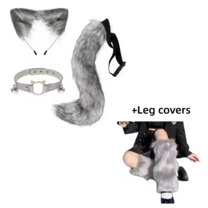conjunto-de-cauda-e-orelhas-de-raposa-com-luvas-de-patas-fofas-estilo-lolita-capas-de-bota-de-pelo-artificial-tricotado-preto-e-branco-conjunto-de-cosplay-de-halloween